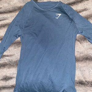 Blue long sleeve Gymshark training top